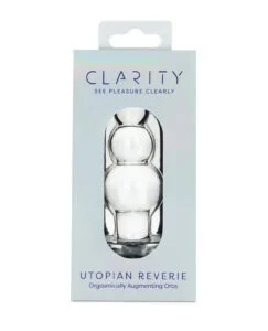 Clarity Utopian Reverie Glass Anal Bead Toy - Handcrafted Borosilicate Beaded Dildo for Versatile Pleasure