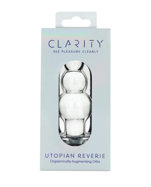 Clarity Utopian Reverie Glass Anal Bead Toy - Handcrafted Borosilicate Beaded Dildo for Versatile Pleasure