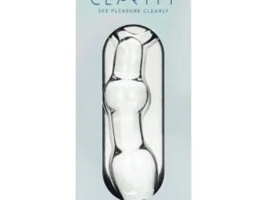 Clarity Utopian Mystique Glass Dildo – 5.2-inch Ribbed Anal Stimulator for Deep Pleasure