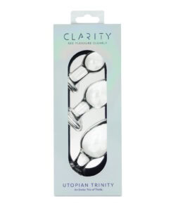 Clarity Utopian Trinity Glass Butt Plug Set - Handcrafted Borosilicate for Beginners & Experts