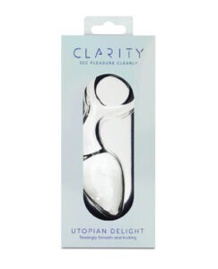 Clarity Utopian Delight Glass Butt Plug - Handcrafted 3.5-Inch Anal Toy by Creative Conceptions