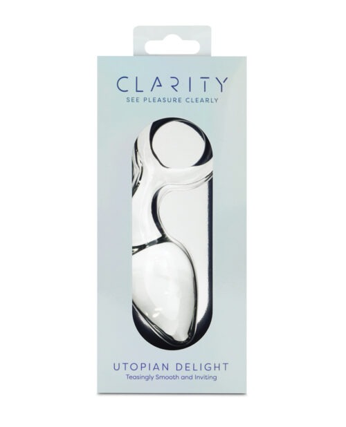 Clarity Utopian Delight Glass Butt Plug - Handcrafted 3.5-Inch Anal Toy by Creative Conceptions
