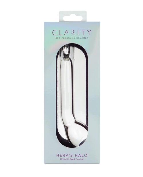 Clarity Heras Halo 6-Inch Handblown Glass Dildo with Circular Handle