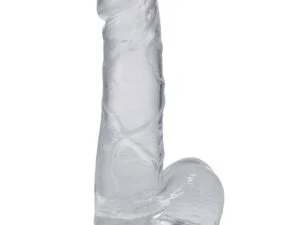 In A Bag 6-Inch Clear Dick with Balls - Realistic TPE Dildo with Suction Cup Base