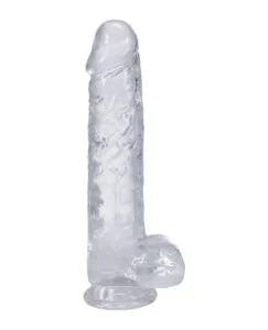 In A Bag 10-Inch Realistic Clear Dildo with Veins and Suction Cup Base