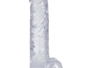 In A Bag 10-Inch Realistic Clear Dildo with Veins and Suction Cup Base