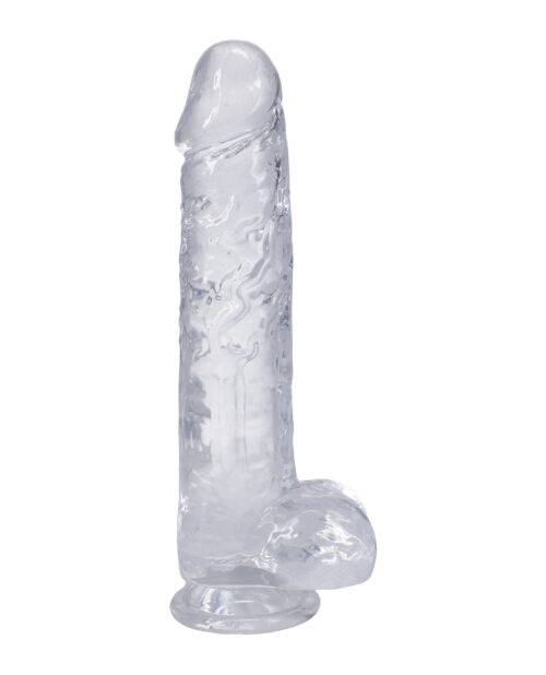In A Bag 10-Inch Realistic Clear Dildo with Veins and Suction Cup Base