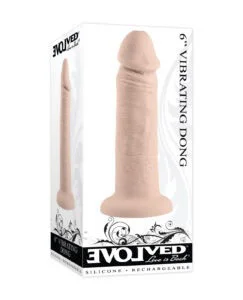 Evolved 6-inch Vibrating Dildo with Realistic Design and Powerful Suction Base