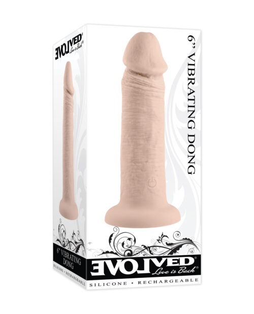 Evolved 6-inch Vibrating Dildo with Realistic Design and Powerful Suction Base