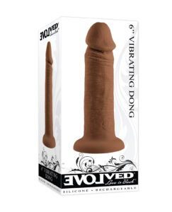 Evolved 6-inch Vibrating Dong with Realistic Features and Powerful Suction Base