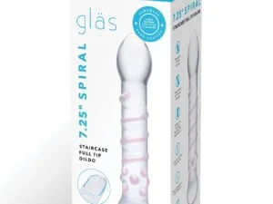 Glas Spiral Staircase Full Tip Glass Dildo - Handblown, Hypoallergenic and Temperature Responsive