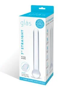 Glas 7-inch Straight Glass Dildo - Clear | Handcrafted, Temperature-Responsive Glass Sex Toy
