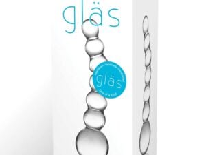 Glas 5-Inch Curved Glass Beaded Dildo – Hypoallergenic Borosilicate Glass Adult Toy