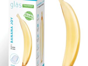 Glas 7" Banana Joy Glass Dildo – Handblown Borosilicate Artisanal Design for Sensory Play