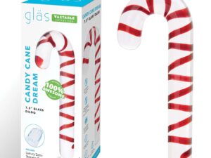 Glas Candy Cane Dream 7.5-Inch Glass Dildo - Festive and Beginner-Friendly