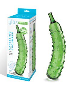 Glas Caressing Cucumber 8.25-inch Glass Dildo for Sensory and Pleasure Play