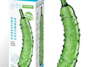 Glas Caressing Cucumber 8.25-inch Glass Dildo for Sensory and Pleasure Play