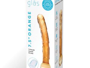 Glas Tickler Dildo - Orange by Glas, 7.5 Inch Handblown Tempered Glass Sex Toy