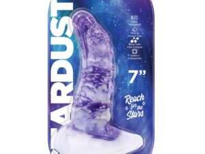 Stardust Alien Cock Silicone Textured 7" Dildo - Purple