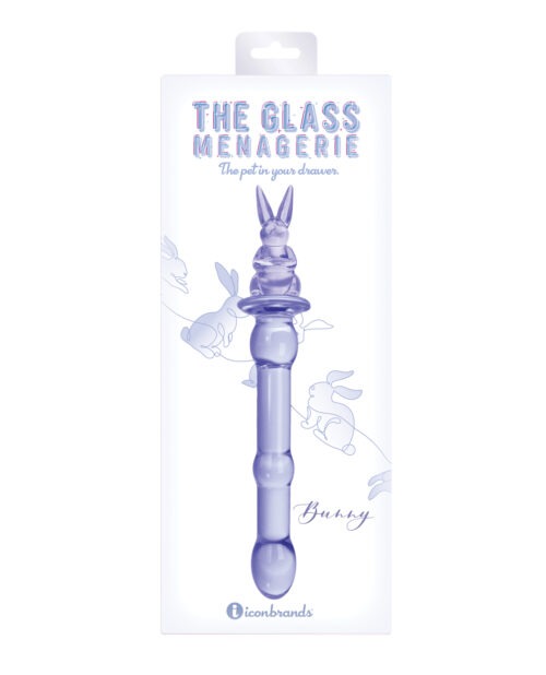 Glass Menagerie Rabbit Glass Dildo - Pink by Icon Brands Inc, Part IC1101