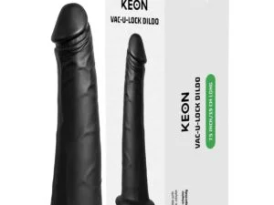Kiiroo Keon Vacuum Lock Dildo – Compatible with Keon Adapter, Body-Safe Silicone, 7.5 Inch Length, Black