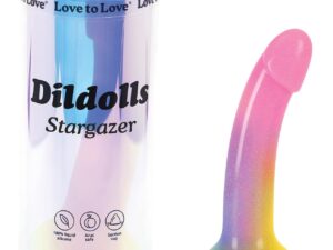 Love to Love Silicone Dildolls Stargazer Rainbow with Glitter - G-Spot & Harness Compatible by Dorcel