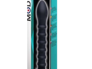 MOD Ribbed Wand Black - 7.5 inch Silicone Pleasure Tool for Her