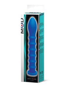 MOD Ribbed Wand Blue - 7.5 Inch Silicone Dildo for Her Pleasure