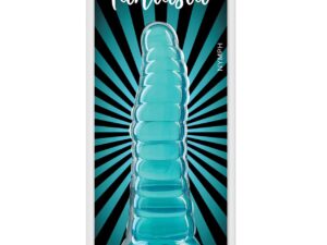 NS Novelties Fantasia teal ribbed TPE dildo in its retail package