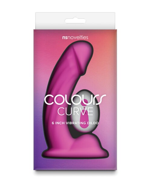 Colours Curve Vibrating 6-Inch Dildo - Pink by NS Novelties