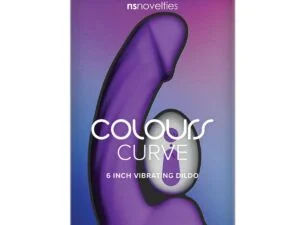 Colours Curve Vibrating 6-inch Dildo - Purple by NS Novelties