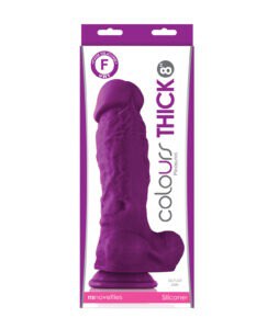 Colours Pleasures Thick 8-Inch Dildo in Purple by NS Novelties