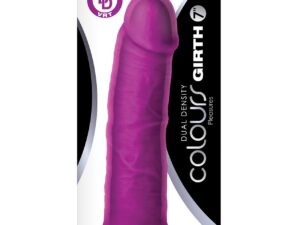 Colours Dual Density 7" Dildo by NS Novelties - Purple Silicone with Suction Cup
