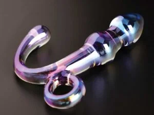 Cristal Orchid Pulse Glass Dildo with Removable Bullet Vibe - Purple