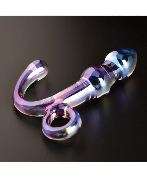 Cristal Orchid Pulse Glass Dildo with Removable Bullet Vibe - Purple