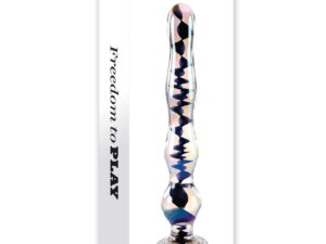 Playboy Pleasure Jewels Wand glass dildo in its tall retail box