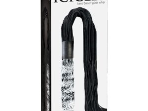 Icicles No. 38 Hand Blown Glass Handled Whip by Pipedream Products – Clear