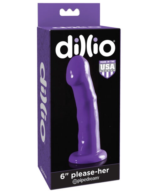 Dillio 6" Please Her Vibrating Dildo in Purple by Pipedream Products