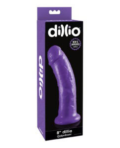 Pipedream Dillio 8 inch purple dildo in its retail box