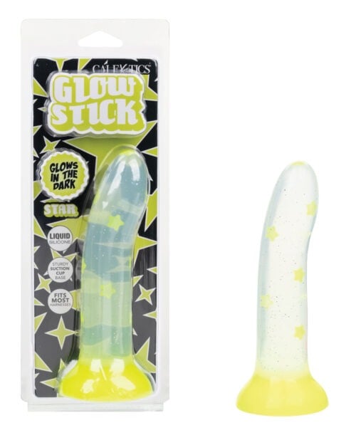 Glow Stick Star Silicone Glow-in-the-Dark Dildo with Suction Cup by California Exotic Novelties (Part SE-0309-01-2)