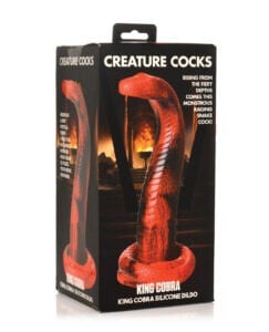 Creature Cocks King Cobra Silicone Dildo by Creature Cocks – 8.4 Inch Girthy, Curved Snake-Shaped Pleasure Toy