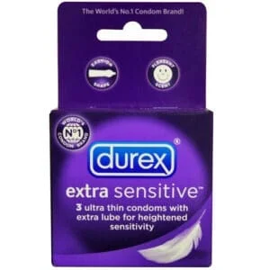 Durex Extra Sensitive Lubricated Condoms – 3 Pack by Paradise Marketing Services, Part No. 129