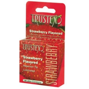 Global Protection Corp. Trustex L4015C Strawberry Flavored Condoms – 3 Pack