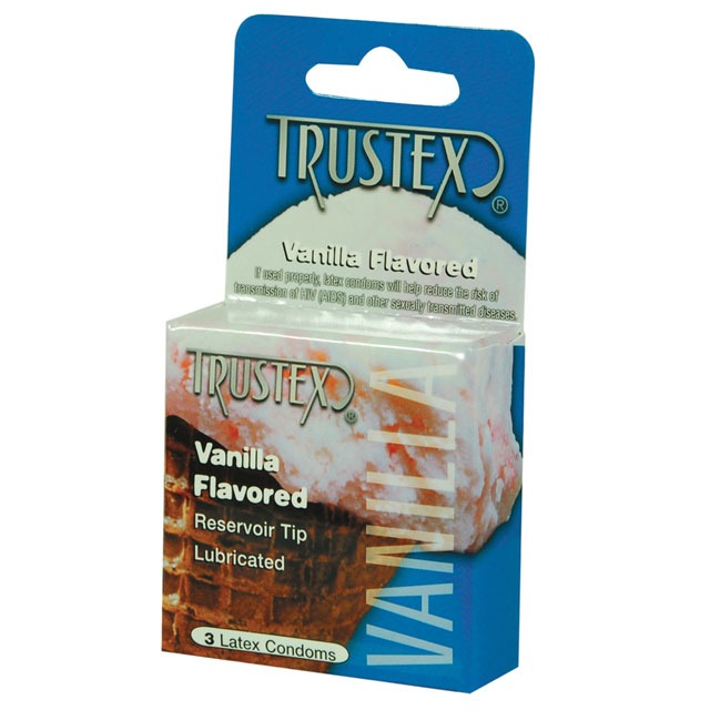 Global Protection Corp. Trustex Vanilla Flavored Condoms, 3 Pack - Condom  Sense