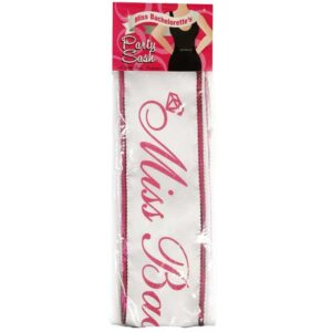 Little Genie Productions Miss Bachelorette Sash with Red Sequined Trim – 5 Foot Party Accessory