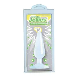 Doc Johnson Crystal Jellies Medium Clear Butt Plug - Discreet and Comfortable Anal Toy