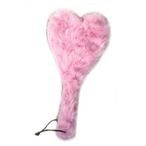 Ruff Doggie Style Spank Her Plush Heart Paddle (Leather) - Adult BDSM Toy