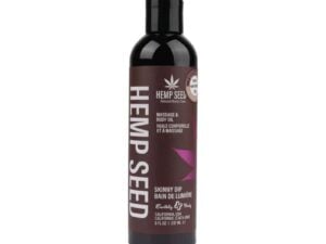 Earthly Body Hemp Seed Massage Oil Skinny Dip 8 oz. – Vanilla + Cotton Candy Scent