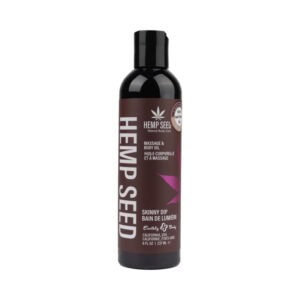Earthly Body Hemp Seed Massage Oil Skinny Dip 8 oz. – Vanilla + Cotton Candy Scent