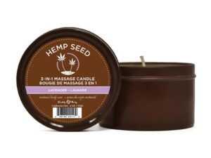 Earthly Body Suntouched Soy Massage Candle with Hemp and Lavender – 6.8oz